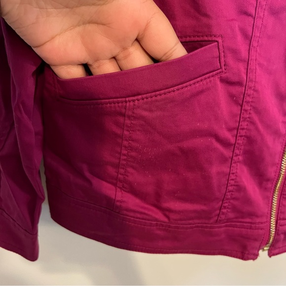 Chicos Raspberry Spring Jacket size 1 B1-545 - Picture 4 of 10